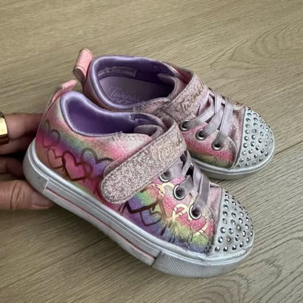 Skechers Twinkle Toes Size 8 toddler girls light up shoes